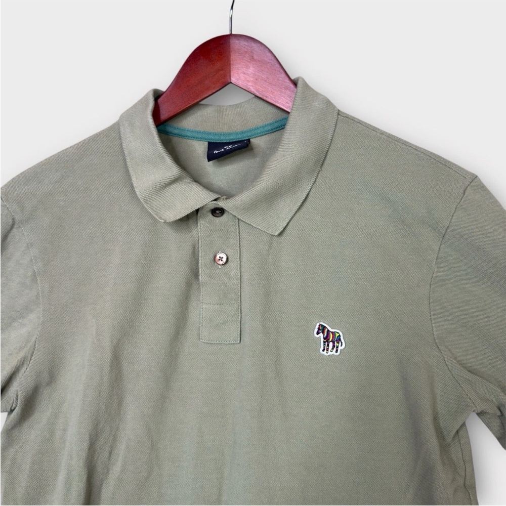 Paul Smith Olive Green Logo Polo Shirt View 3